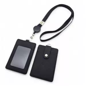 (블랙) 릴홀더 목걸이 사원증 카드지갑/카드/지갑/홀더/목걸이형/교통카드/어린이/어린이용/케이스/학생