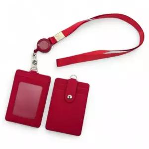 (레드) 릴홀더 목걸이 사원증 카드지갑/카드/홀더/목걸이형/지갑/교통카드/어린이/어린이용/케이스/학생