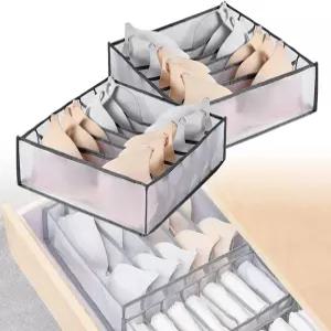 2PC 옷장 의류 정리함 메시 보관 얇은 청바지 티셔츠 스커트 드레스 요가 바지 6개 격자 서랍