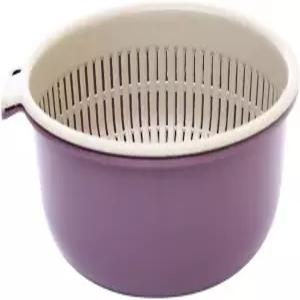 주방용 콜랜더 2 in 1 더블 레이어 스트레이너 및 세척 바구니 그릇 세트 과일 채소 파스타 샐러드에