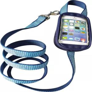 방수 터치스크린 휴대폰 홀더가 있는 눅눅한 강아지 핸즈프리 개 목줄 걷기 달리기 하이킹을 위한 주머니