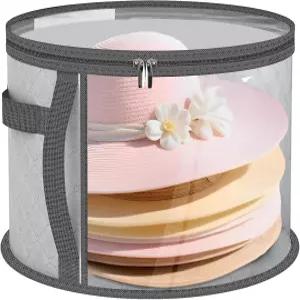 휴대용 손잡이가 달린 아도릴라 클리어 모자 보관 가방 야구 카우보이 페도라스 또는 선햇회색을 위한