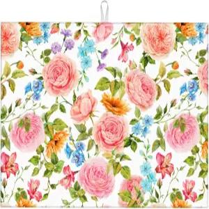 주방 조리대 흡수성 극세사 보호대 접시 매트 액세서리 배수 패드 장식 선물 세트 24x18인치 커피 메이커