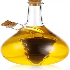 오일 및 식초 디스펜서 올리브 크루트 병 1개 중 2개 주방 조리 용기용 간장 더블 푸어 스파우트