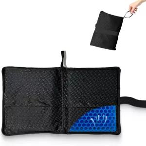 DZSR 14 x 9.6 인치 휴대용 쿨링 젤 시트 쿠션 사무실 캠핑 비행기 좌식 활동을 위한 휠체어