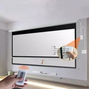 회의실 전동스크린 무선 대형 사무실 가정용 무선리모컨형 빔 스크린 롤스크린 개폐식 강의실