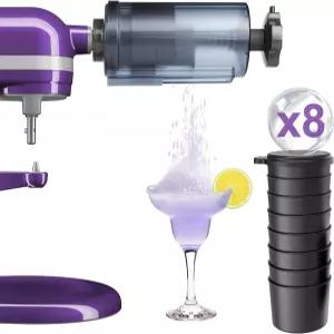 키치네이드 스탠드 믹서용 조크 빙수 부착물 가정용 얼음 분쇄기 홈메이드 제조기 재사용 가능한 큐브 몰드