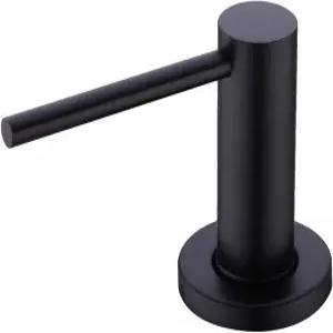 주방 싱크대용 비누 디스펜서 매트 블랙 조리대 스테인리스 스틸 펌프 헤드 17OZ 페트 로션 병이 포함된