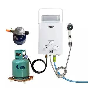 휴대용 야외 캠핑 샤워기 차박 가스온수기 목욕 샤워 온수