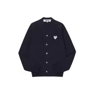 Comme des Garcons 꼼데가르송 AX-N062-051 2 PLAY 플레이 화이트 하트 와펜 브이넥 공용 가디건