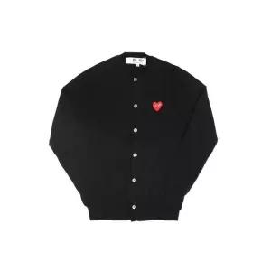 Comme des Garcons 꼼데가르송 AX-N007-051 1 PLAY 플레이 레드 하트 와펜 공용 가디건