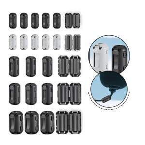 스냅온 페라이트 비드 초크 코어 모음 24개, 소음 감소용 RFI, EMI 필터용, 3.5-13mm 케이블 직경에 적합