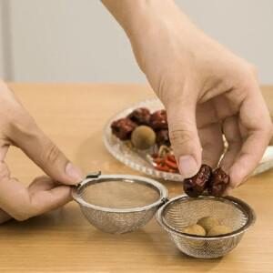 1Pc 구형 잠금 향신료 차 공 스트레이너 메쉬 주입기 필터 스테인레스 스틸 액세서리 Kichen