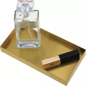 프리러브 샌딩 골드 메탈 배니티 트레이 레터링 향수 오거나이저 주얼리 홀더 메이크업 접시 화장대 카운터