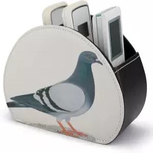 FodPand Pione TV 리모컨 홀더 PU 가죽 다기능 미디어 플레이어 보관함 5개의 안경 펜 DVD 수납 정리함