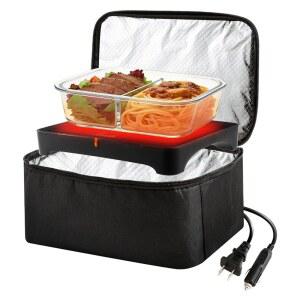 DOSEVITA 휴대용 오븐 전기 워머 런치 가열 트럭 히터 IN 미니 푸드 12V 블랙 가정용 자동차 박스 110V 여행 개인 전자레인지 24V 사무실