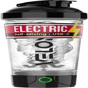 벨로믹스 일렉트릭 프로틴 셰이커 병 - 24온스 USB-C 충전식 쉐이크용 누수 방지 컵 스무디용 휴대용