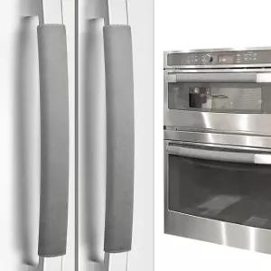 냉장고 문 손잡이 커버 4개 세트 미끄럼 방지 세탁 가능한 가전제품 주방 청결 유지 냉동 전자레인지