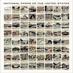 팝 차트 미국 국립공원 스크래치 오프 지도 12인치 x 16인치 벽 장식 이 버킷리스트 63개 모든 여행을