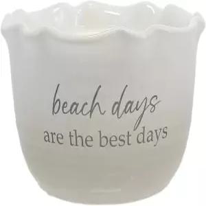 파빌리온 선물 회사 - 비치 데이즈 11온스 왁스 내추럴 소이 더블 윅 캔들 재스민 향 숨겨진 메시지 1
