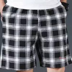 여름 포켓 허리 스트링 밴딩 체크패턴 반바지uvw710