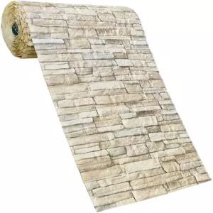 3D 벽 스티커 자가 접촉 종이 장식 창문 폼 필름 벽돌 모방 47.24 x 23.62