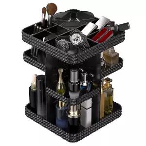 360 회전 메이크업 정리함 Organizador De Fourmes 대용량 화장품 보관 배니티 선반 조리대 향수 스킨 케어