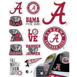 앨라배마 대학교 축구 팬과 대학 졸업생을 위한 선물, 자동차, 물병, 노트북, 휴대폰용 스티커 롤 타이드(알라바마 크림슨 타이드)