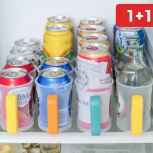 냉장고캔정리 맥주캔트레이 음료수보관 냉장수납 4칸 정리대 대용량