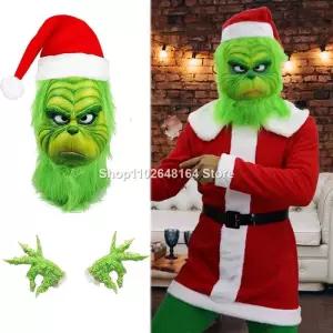 할로윈 코스프레 코스튬 옷 이벤트 의상 크리스마스 마스크 장갑 성인 산타 클로스 역할 놀이 소품 장식 [