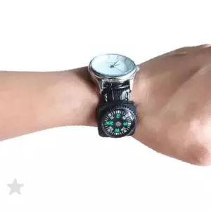 손목 착용 시계 밴드 부착 휴대용 방향 측정 등산 야외 활동 서바이벌 방위 측정기