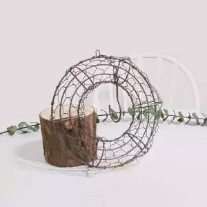 철망사화분걸이 반쪽도우넛 원링21cm (2개 묶음) 베란다난간 아파트