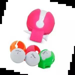 골프볼주머니 실리콘 골프공주머니 밸트형 핑크/오렌지/그린 파우치