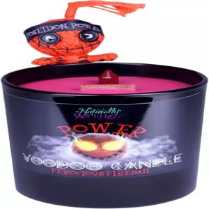 내추럴 위키드 부두 파워 캔들 세트 - Inc 인형 크리스탈 우드 윅 사나운 불덩어리 향 선물 상자