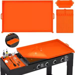 컴파몰리 36인치 실리콘 그리들 매트 커버 블랙스톤 액세서리 16인치 주걱 그리스 컵 라이너 식품 등급