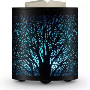 7가지 색상의 LED로 더 따뜻하게 녹이는 향수 전기 왁스 가정 장식용 라이트 메탈 트리 향 오일 캔들 버너