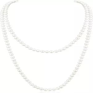 1920년대 진주 목걸이 패션 가짜 개츠비 액세서리 빈티지 코스튬 주얼리 크림 롱 여성용