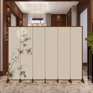 동양풍 병풍 접이식 공간분리 가림막 인테리어 한옥 사무실 원목 제사 우드