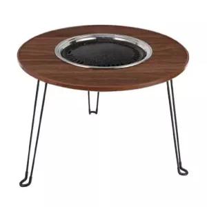 가정용 테이블 원형 고기 불판 야외 캠핑 접이식 좌식 탁자 BBQ 그릴링