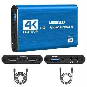 HDMI캡쳐보드 녹화 방송 USB 30 비디오 캡처 카드 4K HDMI 호환 OBS 게임 용 HD 녹음기 그래버 1080P 60fps