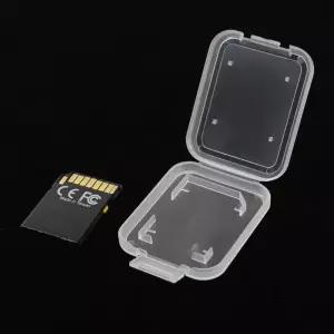SD카드보관함 수납 케이스 10개 미니 SD 메모리 카드 수납장 박스 투명 컨테이너 휴대용 귀걸이 포장
