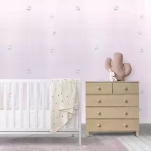 붙이는 접착식 실크벽지 곰팡이방지 도배지 50cmX2.5m 타탄 입체꽃핑크