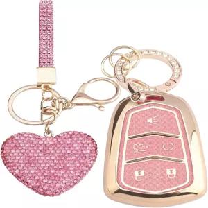 다이아몬드 하트 열쇠고리가 있는 캐딜락 커버용 비코카