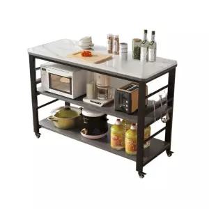 주방선반 렌지대 수납 이동식 슬림 아일랜드테이블 주방 정리 조리대 다용도 작업대