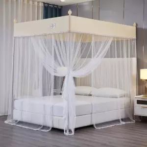 캐노피 수면 접이식 사각텐트 침대캐노피 침대 천막 유럽풍 난방 실루엣커튼 사각 침실