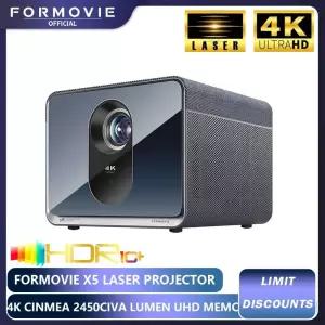 빔프로젝터 Formovie X5 트리플 레이저 프로젝터 네이티브 4K 2450CVIA 4500ANSI 루멘 DLP 휴대용 DTS-HD