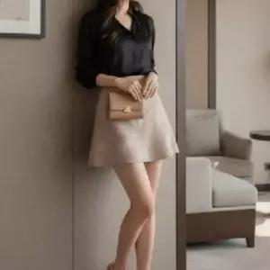 [다잇템] 여성 나들이 레더 후레아 미니스커트 치마