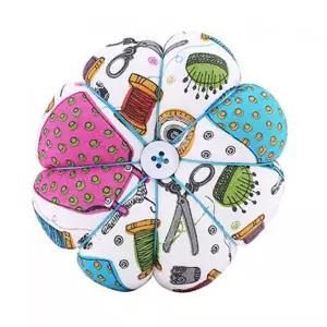 시침핀 핀 쿠션 바느질 꽃 호박 키트 이동식 트레이 보관 손목 벨트 내장