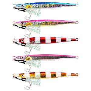 아오레이스 60g 80g 100g 정어리 슬라이더 지깅 루어 UV 코팅 롱 캐스트 메탈 지그 낚시 바다