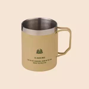 카고컨테이너 캠핑컵 물잔 머그 스텐컵 식기 300ml 베이지